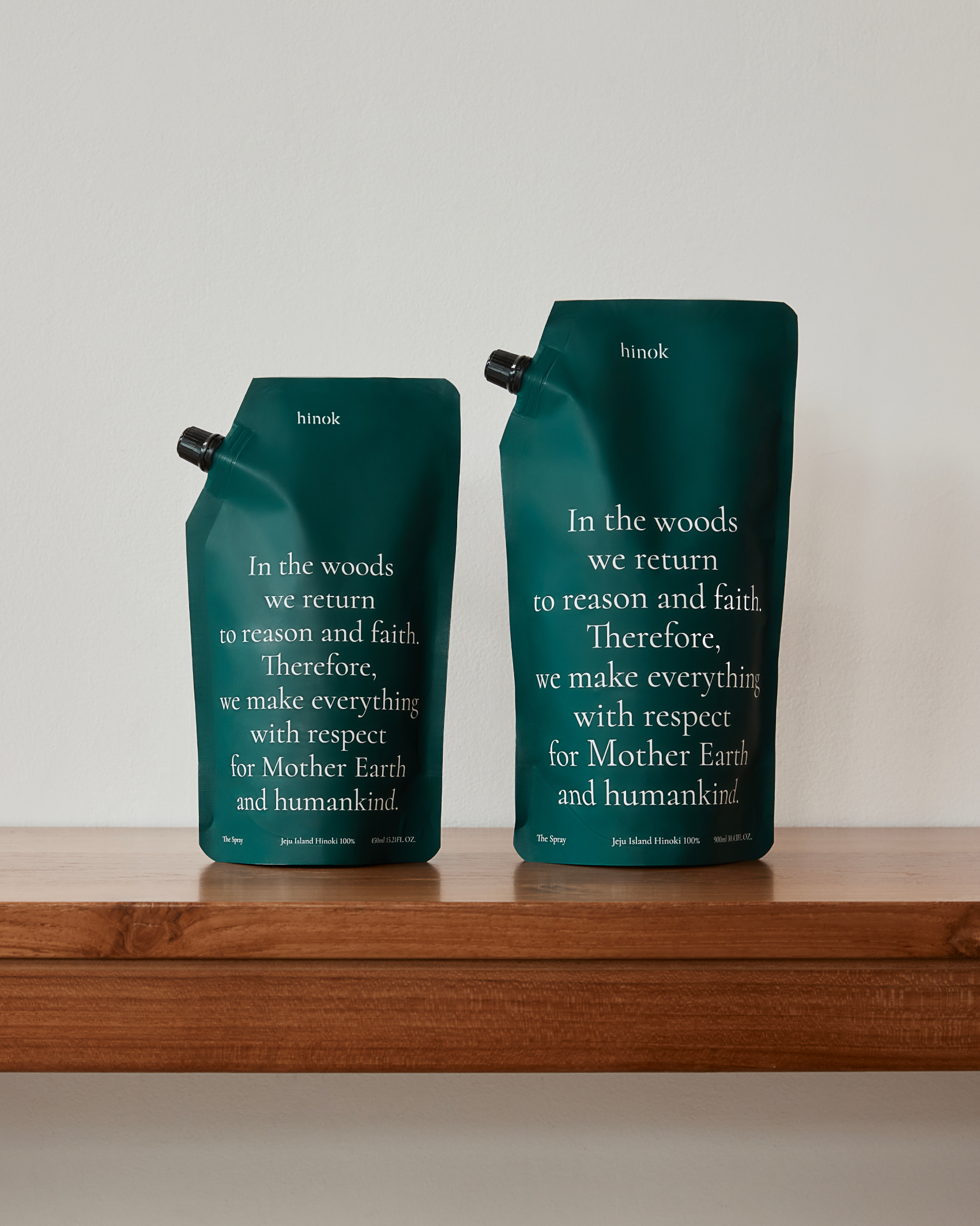 The Spray Refill pouches, both sizes