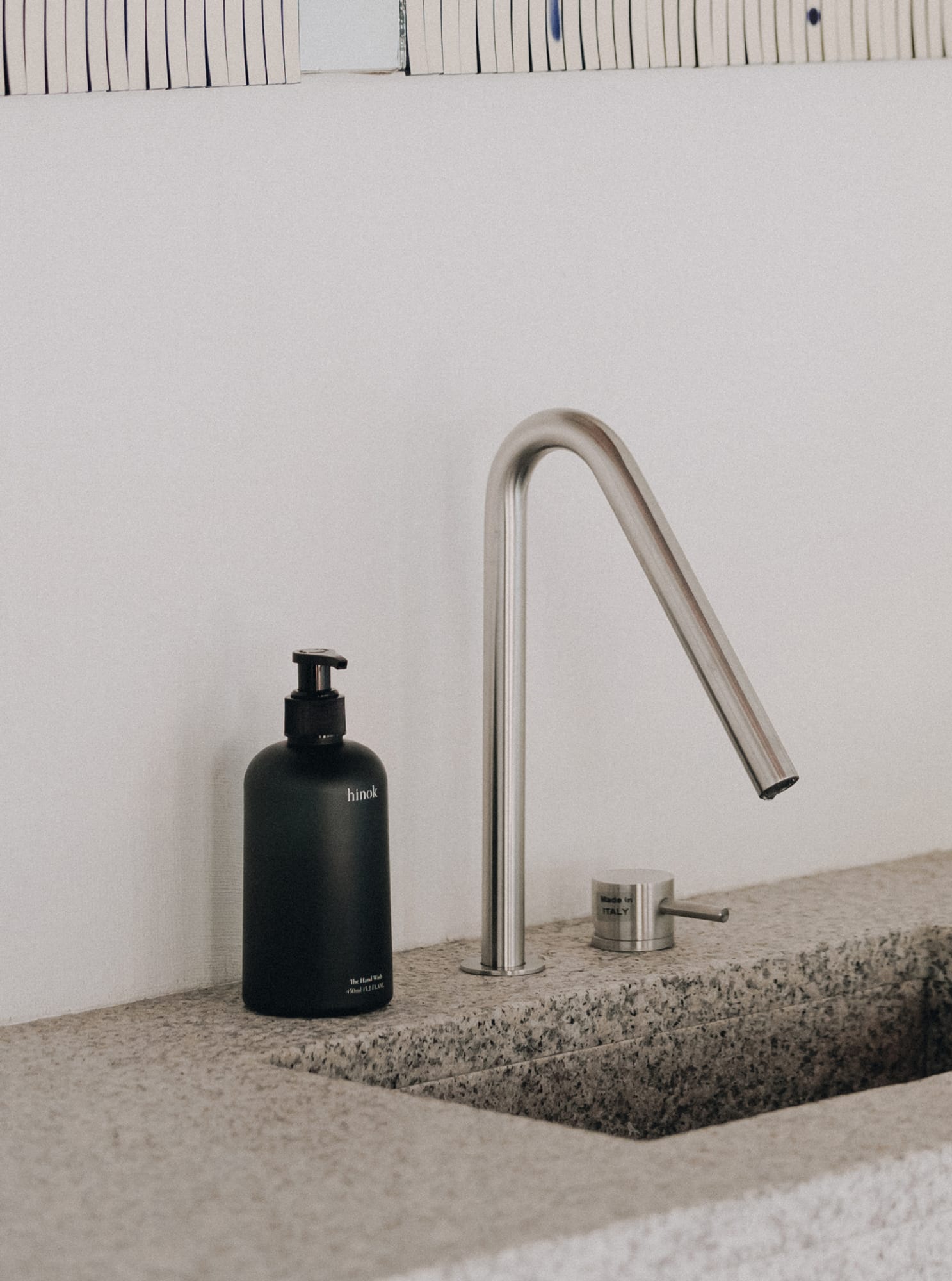 the sink.